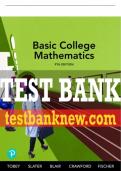 Test Bank For Basic College Mathematics 9th Edition All Chapters - 9780137342051