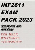 INF2611 EXAM PACK 2023