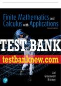 Test Bank For Finite Mathematics and Calculus with Applications 11th Edition All Chapters - 9780137419333