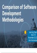 BSA375 Week 1 Learning Team, Comparison of Software Development Methodologies.p