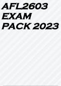 AFL2603 EXAM PACK 2023