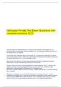   Helicopter Private Pilot Exam Questions with complete solutions 2023.