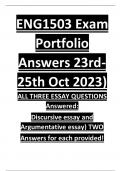 ENG1503 EXAM PORTFOLIO 23-25 OCTOBER 2023