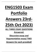 ENG1503 EXAM PORTFOLIO 23-25 OCT 2023