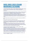 NSG 5003 2023 EXAM MARKING SCHEME