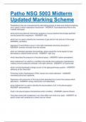 Patho NSG 5003 Midterm Updated Marking Scheme