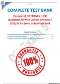 (Complete) OB EXAM 5 (+330 Questions All With Correct Answers / 2023/24 A+ Score Guide/Test Bank