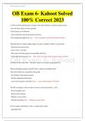 Full; OB EXAM 1-6 Questions and Answers |2023/2024 Guarantee Study Guide/ Rated A+