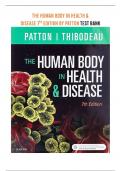 THE HUMAN BODY IN HEALTH & DISEASE 7TH ED BY PATTON TEST BANK | (RATED A+) QUESTIONS & ANSWERS | 2023