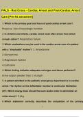 PALS - Red Cross - Cardiac Arrest and Post-Cardiac Arrest Care [Pre-Assessment] 2023 Questions and Answers Latest (2023 / 2024) (Verified Answers)