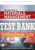 Test Bank For Introduction to Materials Management 9th Edition All Chapters - 9780137565764