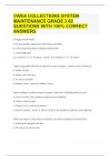 CWEA COLLECTIONS SYSTEM MAINTENANCE GRADE 3 |82 QUESTIONS WITH 100% CORRECT ANSWERS 2023|GUARANTEED SUCCESS