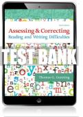 Test Bank For Assessing and Correcting Reading and Writing Difficulties, Updated Edition 6th Edition All Chapters - 9780134515601