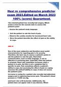 Hesi rn comprehensive predictor exam 2023.Edited on March 2023 100% (score) Quaranteed