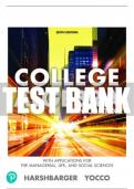 Test Bank For College Algebra in Context with Applications for the Managerial, Life, and Social Sciences 6th Edition All Chapters - 9780136880899