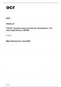 ocr A Level History A Y301-01 Mark Scheme June2023.