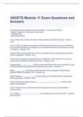 VADETS Module 11 Exam Questions and Answers