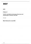 ocr AS Level History A Y251-01 Mark Scheme June2023.