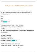 TOGAF Test Actual Questions and Answers 100% Verified