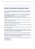 Adobe Photoshop study guide exam 2023 questions and answers