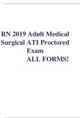 RN 2019 Adult Medical  Surgical ATI Proctored  Exam