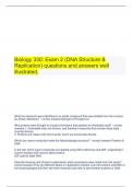  Biology 330: Exam 2 (DNA Structure & Replication) questions and answers well illustrated.