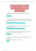 NCLEX-RN EXAM QUESTIONS AND A