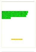 HESI RN EXIT EXAM V2 WITH COMPLETE SOLUTION 2023/2024