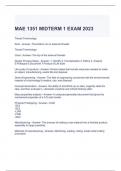 MAE 1351 MIDTERM 1 EXAM 2023