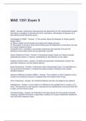 MAE 1351 Exam 5 Questions with correct Answers