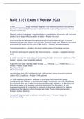 MAE 1351 Exam 1 Review 2023 Questions and Answers