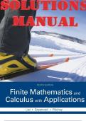 SOLUTIONS MANUAL for Finite Mathematics and Calculus with Applications 10th Edition by Margaret Lial, Raymond Greenwell and Nathan Ritchey | Complete 18 Chapters