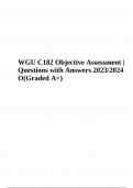 WGU C182 Objective Assessment |  Questions with Answers 2023/2024  (Graded A+)