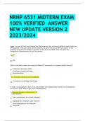 NRNP 6531 MIDTERM EXAM 100% VERIFIED ANSWER  NEW UPDATE VERSION 2  2023/2024