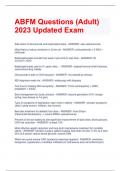 ABMDI 2023 EXAM ALL QUESTIONS  AND CORRECT DETAILED ANSWERS  (VERIFIED)