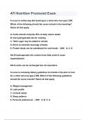 ATI Nutrition Proctored Exam 2023 QUESTIONS & ANSWERS ( A+ GRADED 100% VERIFIED)