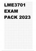 LME3701 STUDY GUIDE & EXAM PACK 2023