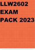 LLW2602 EXAM PACK 2023