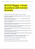 Bundle For NCCCO Exam Questions with Correct Answers