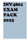 INV4801 EXAM PACK 2023