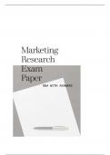 Exam Paper for Marketing Research in BBA (With Answers)