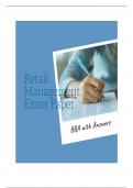 35. Exam Paper for Retail Management in BBA (With Answers)