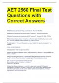 AET 2560 Midterm Exam Questions with Correct Answers