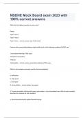 NBDHE Mock Board exam 2023 with 100% correct answers
