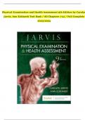 Physical Examination and Health Assessment, 9th Edition Jarvis Test Bank