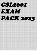 CSL2601 EXAM PACK 2023