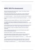 NERC SOS Pre-Assessment Exam Questions and Answers