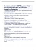 Conceptualized CISSP Revision Tests Chapter 8▪Software Development  Security (Domain8)