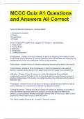 MCCC Quiz A1 Questions and Answers All Correct 