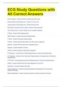 ECG Study Questions with All Correct Answers 